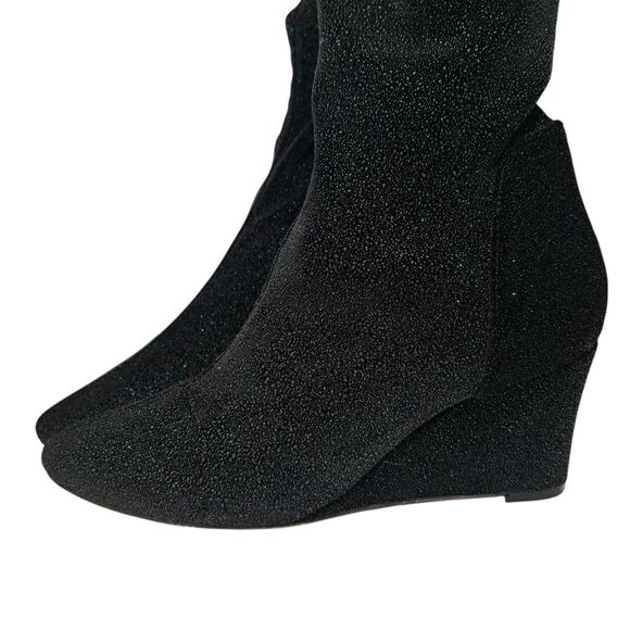 Free People Seville Slouchy Glam Wedge Boots Size 41 Black Multi - Picture 7 of 17